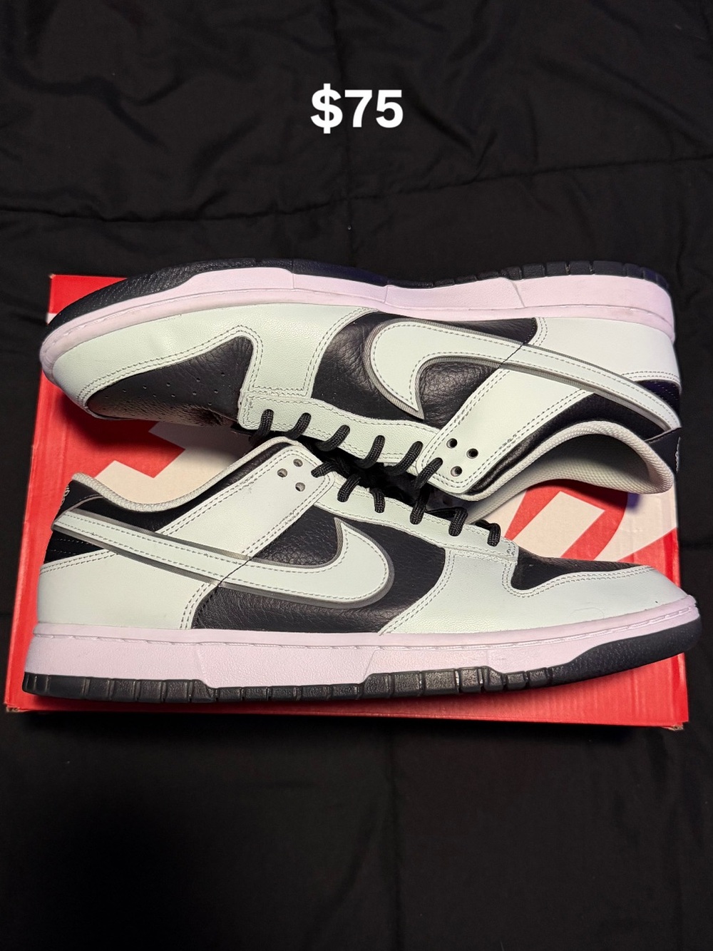 Men’s Nike Dunk Low Sneakers in Black and Light Gray